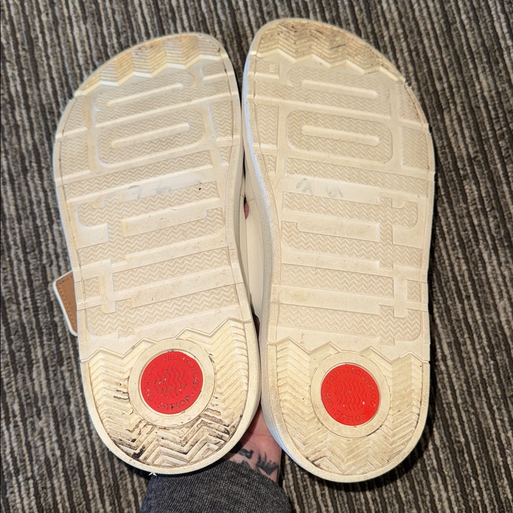 Fitflop Gen FF Double Buckle Sandals White leather Size 9 - Picture 6 of 8